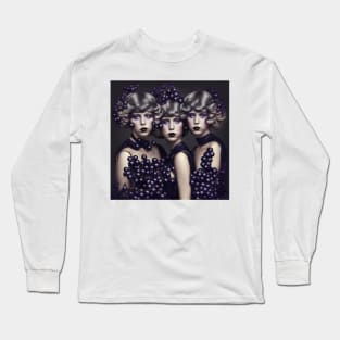 [AI Art] Black Currant Twins, Disco Style Long Sleeve T-Shirt